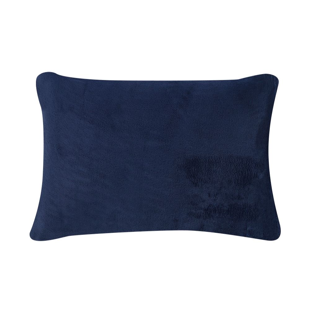 Fronha Avulsa Plush 100% Poliéster Lisa Havan Casa - Azul Mariner