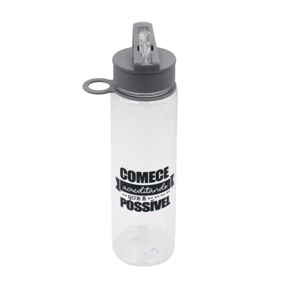 Garrafa De Água Estampada Havan Casa 700Ml - Cinza