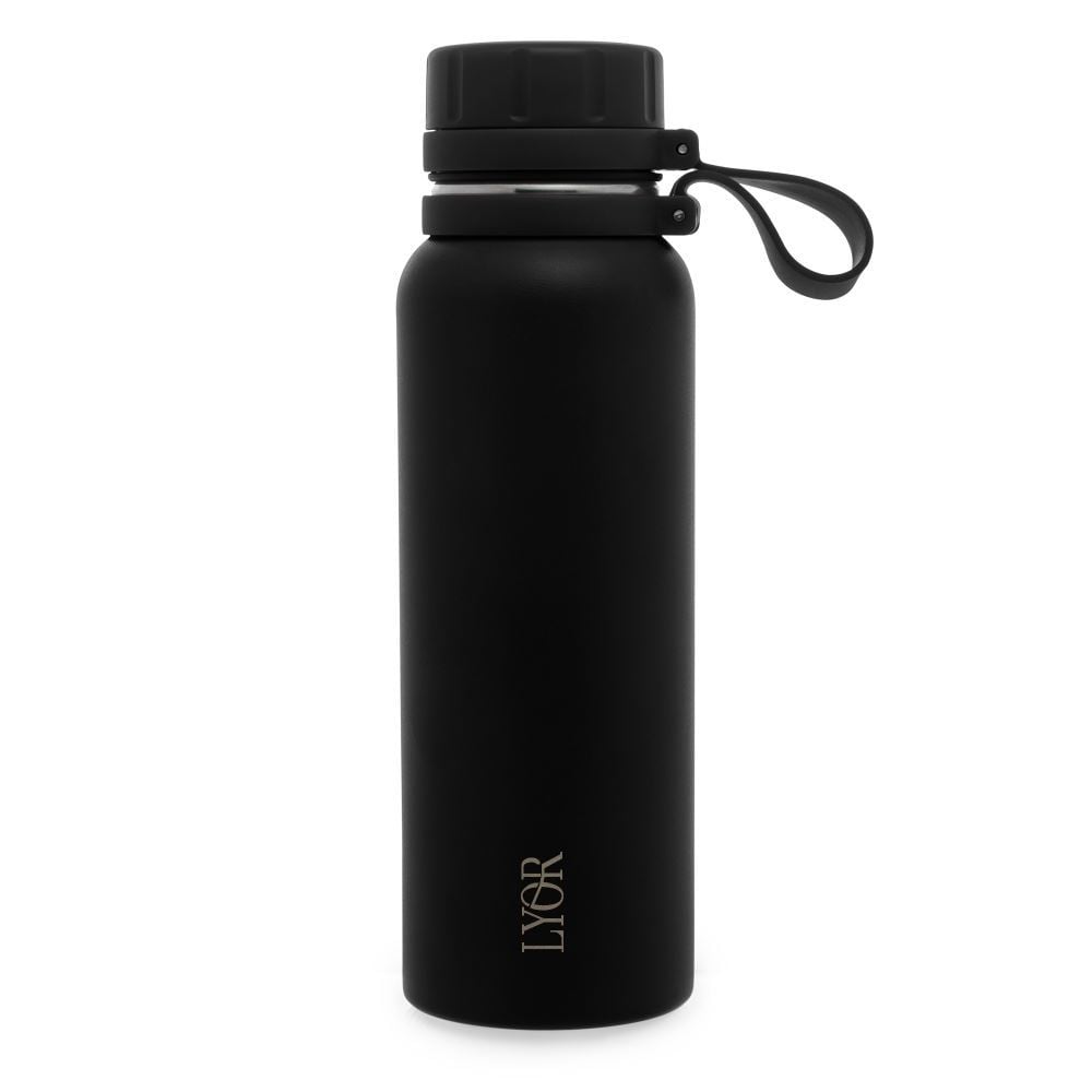 Garrafa Squeeze Inox Explorer Lyor 650Ml - Preto
