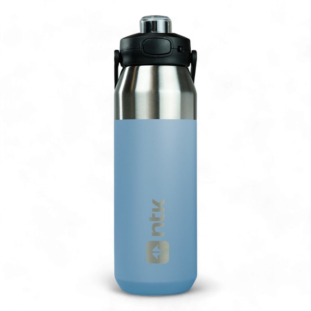 Garrafa Térmica Isomax 1 Litro Aço Inoxidável Nautika - Azul Claro