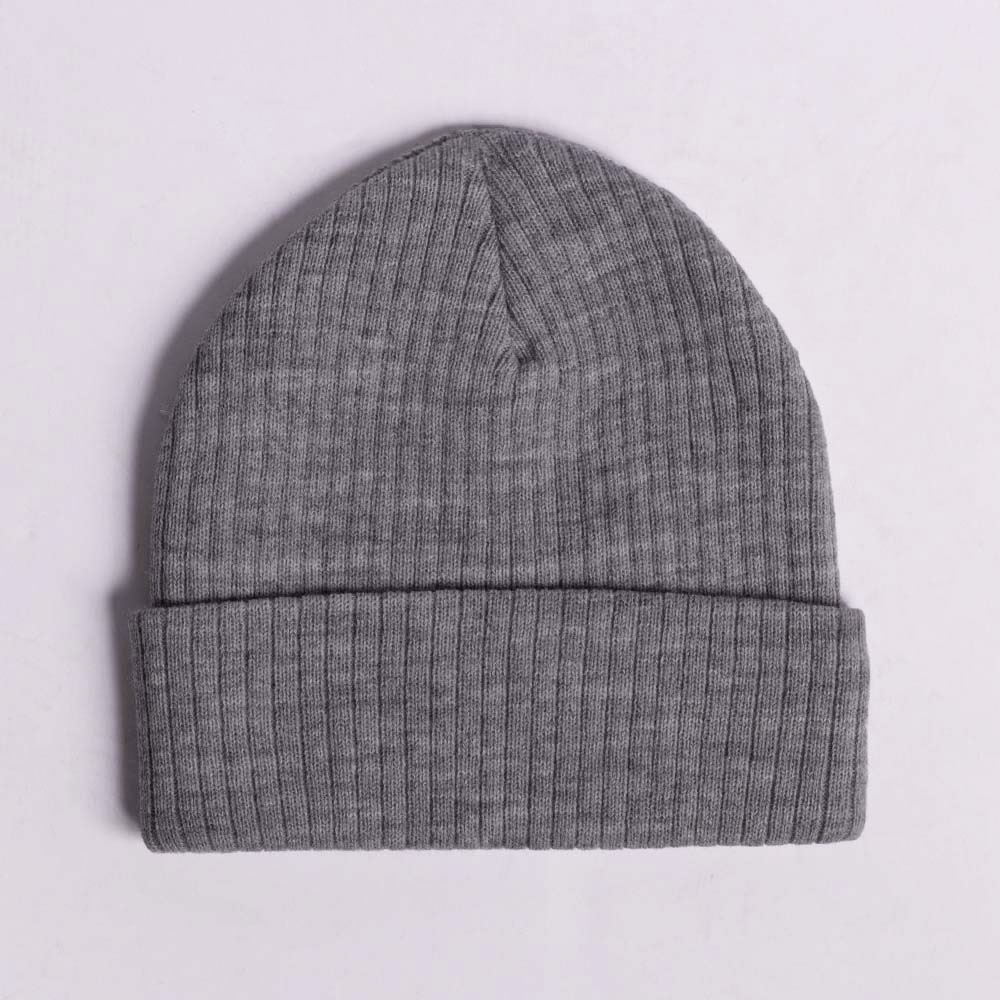 Gorro Masculino Básico Em Tricot Canelado Thing Cinza