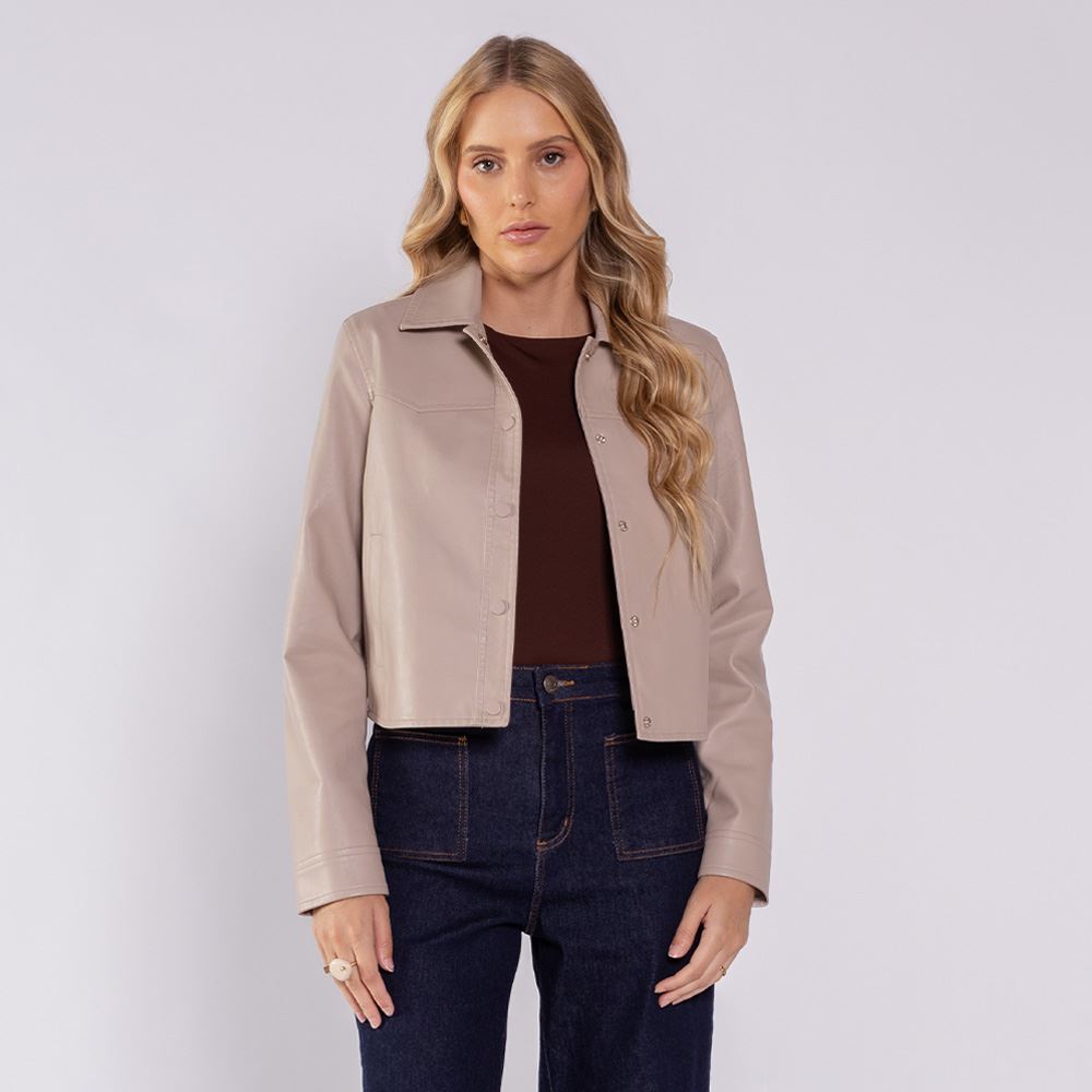 Jaqueta Feminina Em PU Boby Blues Fendi
