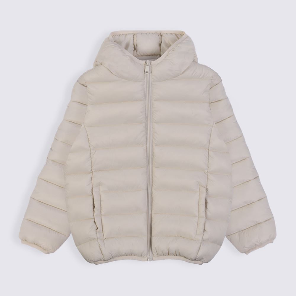 Jaqueta Infantil Aspen Menina 4 a 10 Anos Com Capuz Marmelada Off White