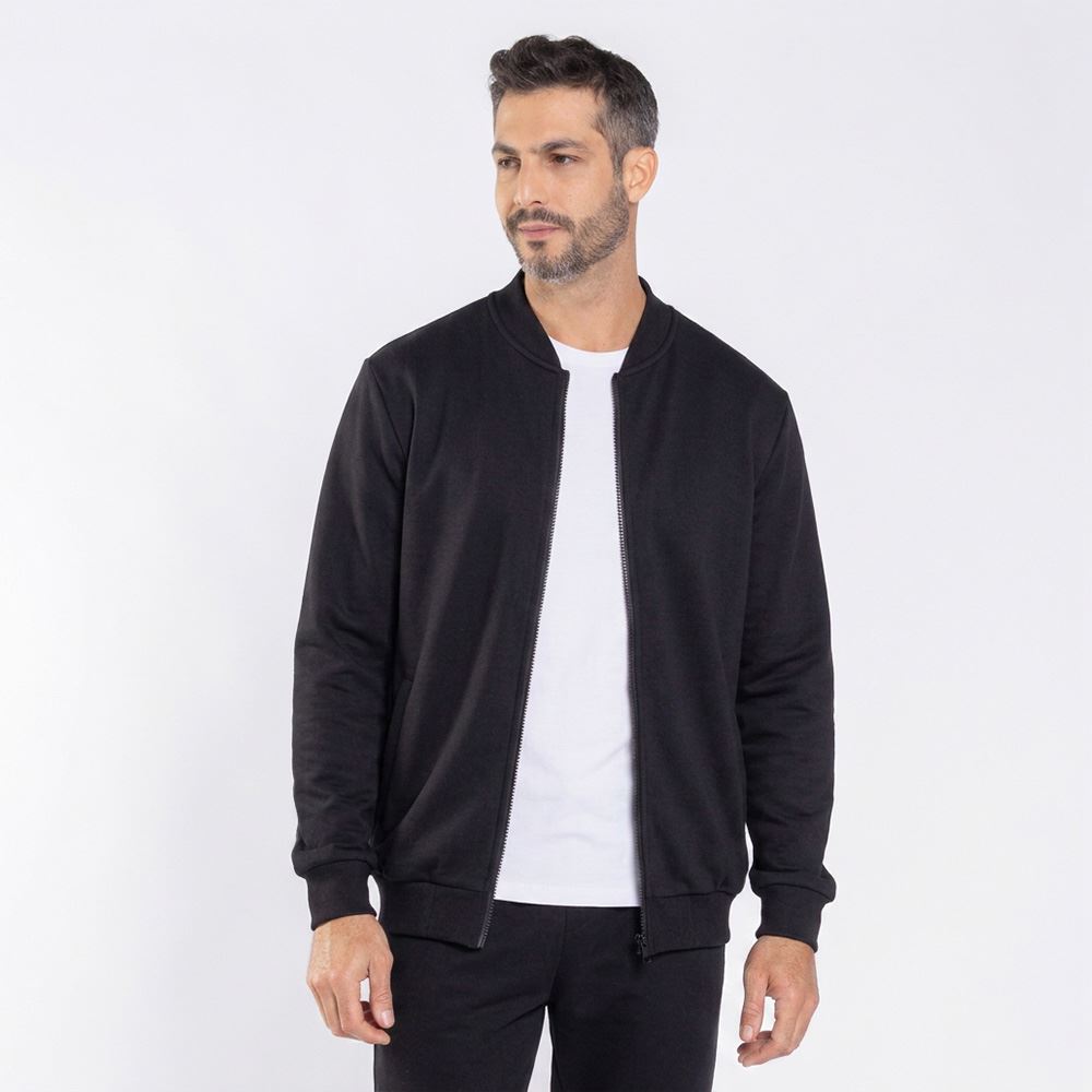 Jaqueta Masculina De Moletom Marc Alain Preto