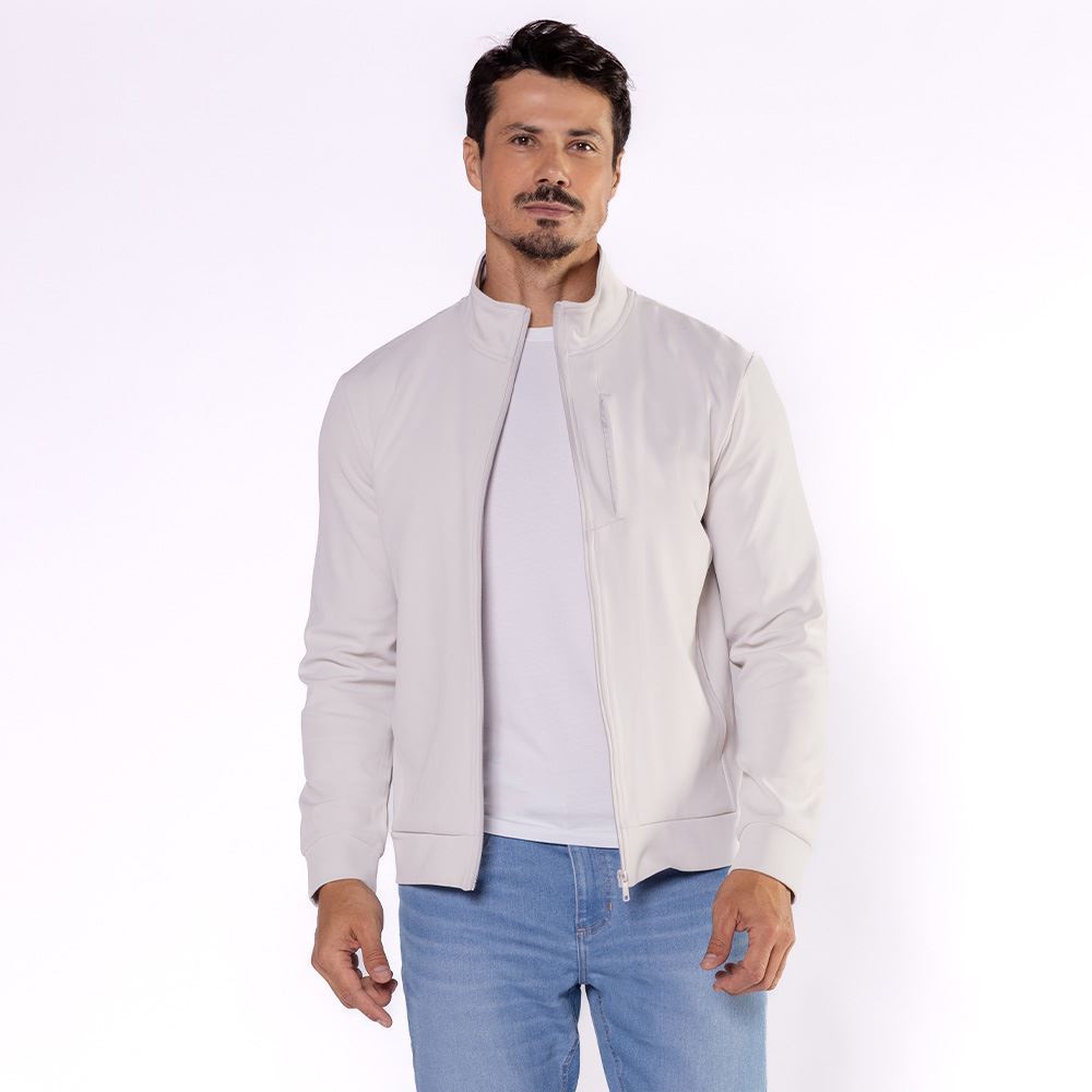 Jaqueta Masculina Gola Alta Em Nylon Marc Alain Ice