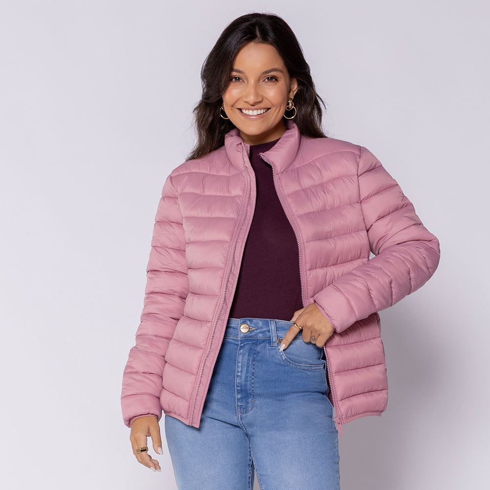 Jaqueta Puffer Feminina Aspen Com Elástico Patricia Foster Misterio