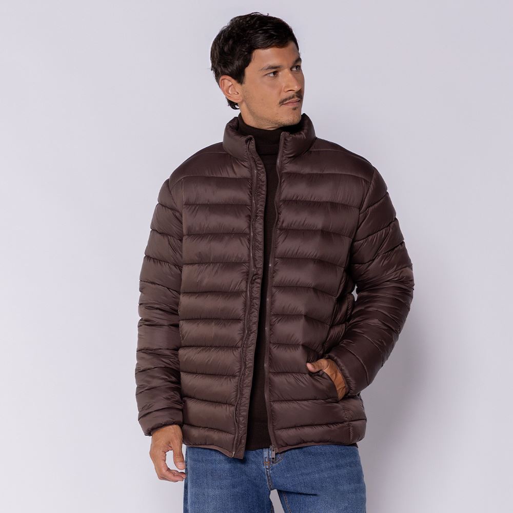 Jaqueta Puffer Masculina Aspen Marc Alain Marrom