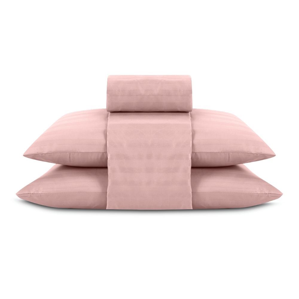 Jogo de Cama Queen 4 Peças Stripe Firenze Havan Casa - Rosa