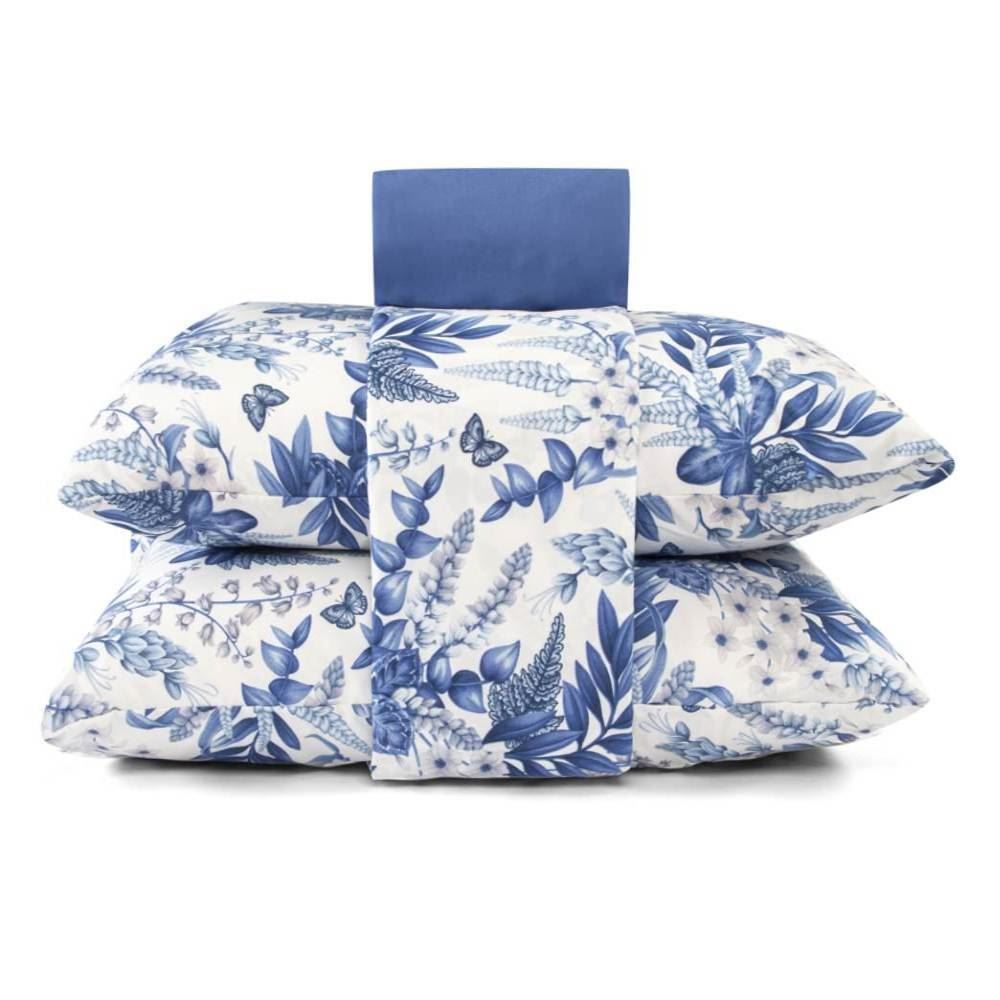 Jogo de Cama Queen Elegance Havan Casa 4 pçs - Elegance Branco Flowers
