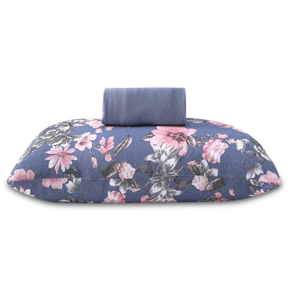 Jogo de Cama Solteiro Malha Solecasa Havan Casa 2 pçs - Alicia Azul Jeans