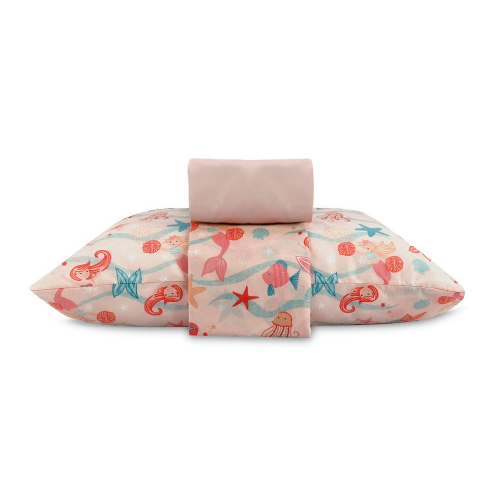  Jogo de Cama Solteiro 150 Fios Havan Kids 3 pçs - Sereia Kids Salmão
