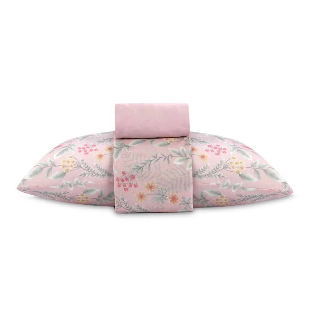 Jogo de Cama Solteiro Napoli Havan Casa 3 Peças - Iris Flowers Rose