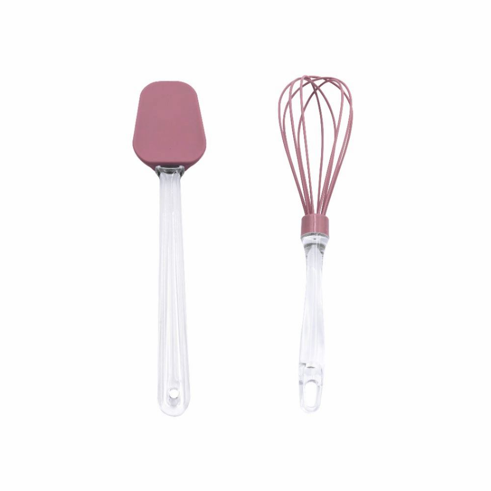 Jogo de Espátula e Batedor Basic Havan Casa 2 Peças - Rosa