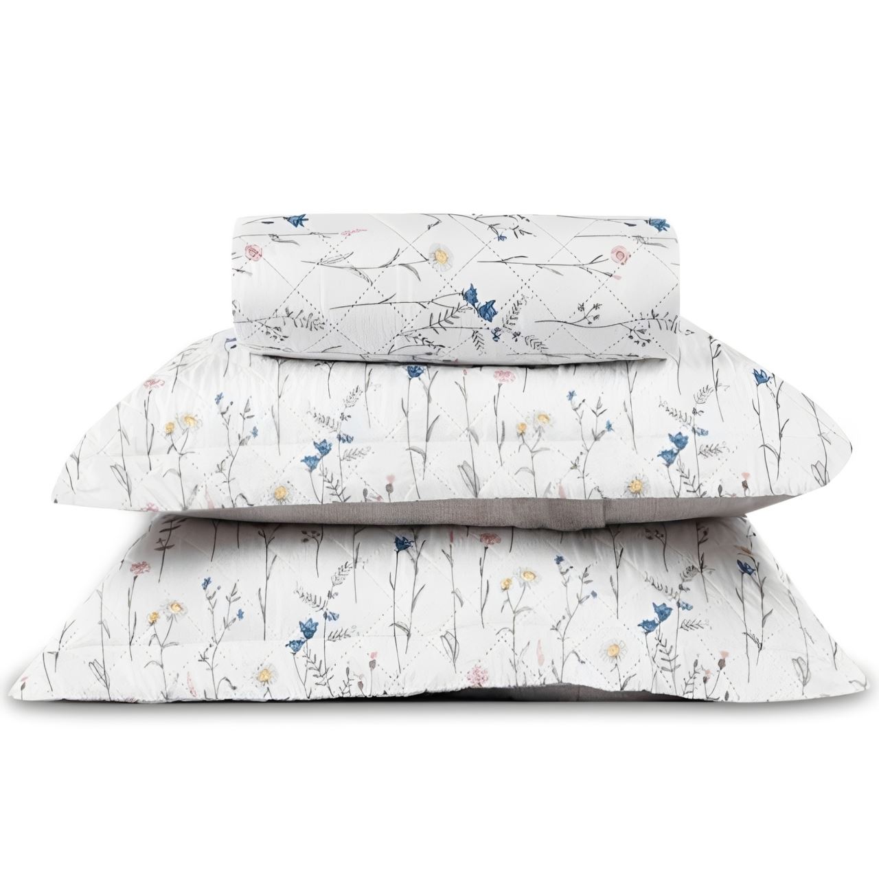 Kit Colcha Casal Versalhes/Napoli Estampada Havan Casa 3 Peças - Floral Off