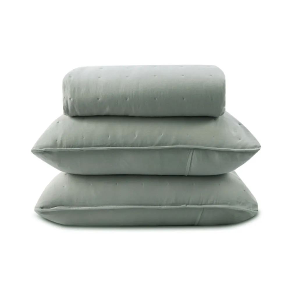 Kit Colcha King 100% Poliéster Elegance Havan Casa 3 pçs - Verde