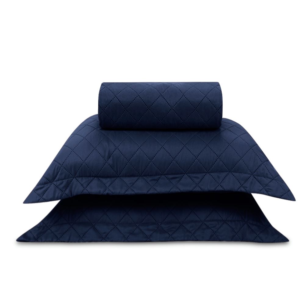 Kit Colcha King 3 Peças Versalhes/Napoli Havan Casa - Midnight Blue