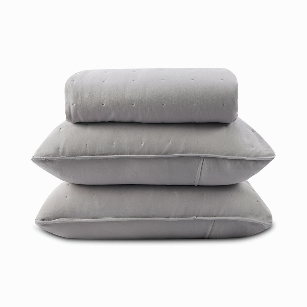 Kit Colcha King Elegance Havan Casa 3 pçs - Cinza
