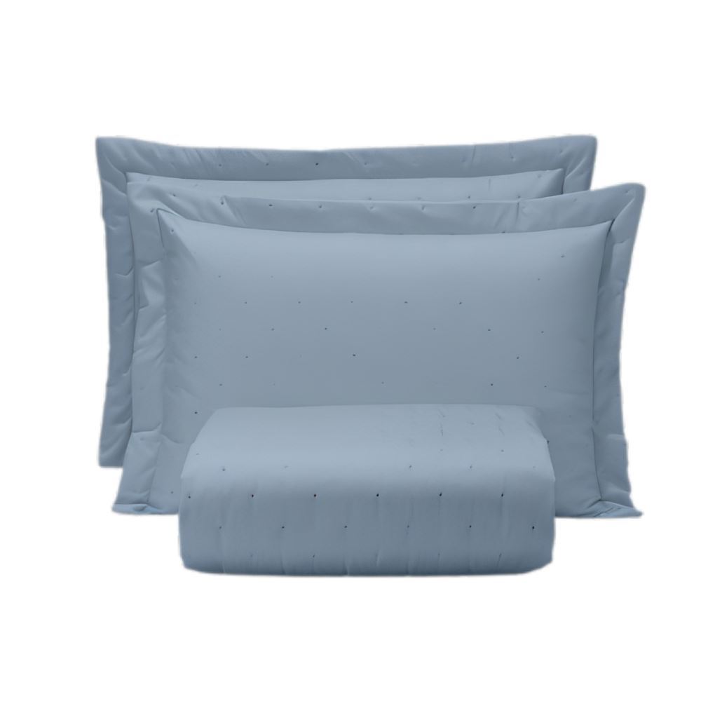 Kit Colcha Queen Requinte 3 Peças Havan Casa - Azul Stone