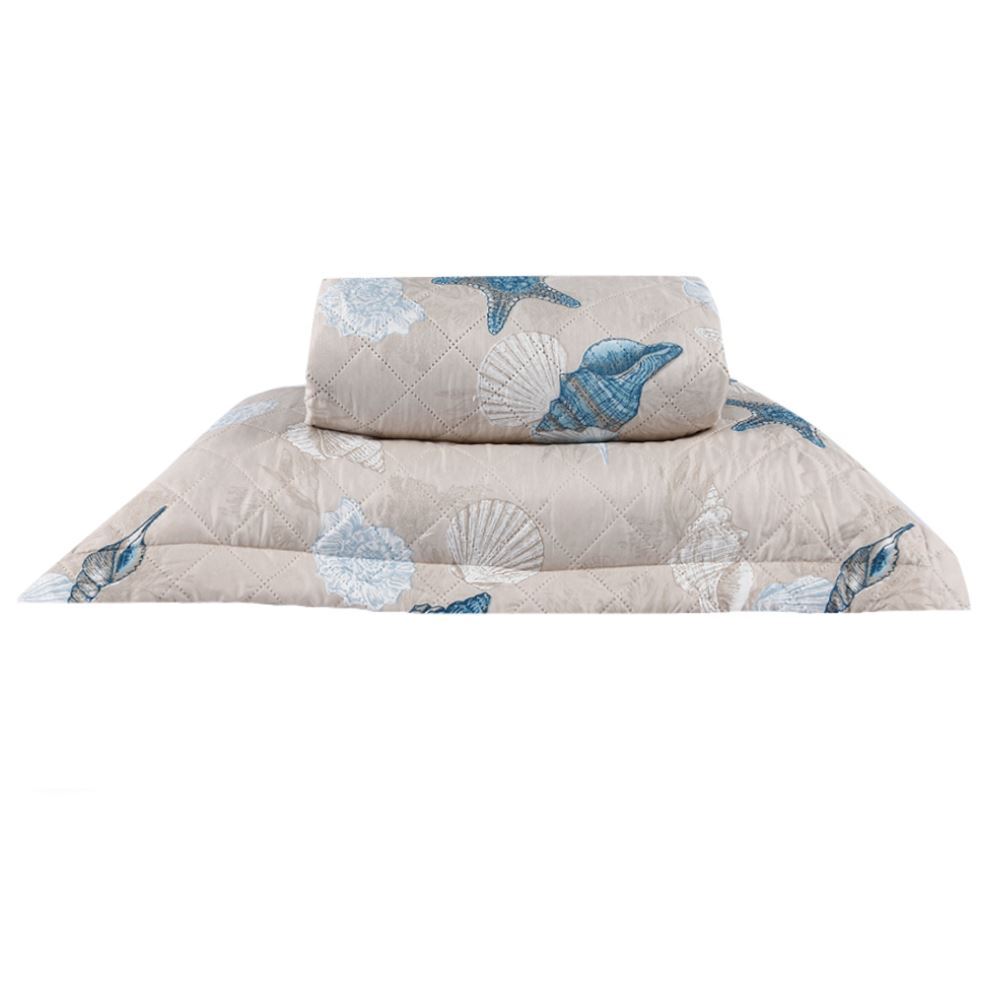 Kit Colcha Solteiro Estampada Versalhes/Napoli Havan Casa 2 Peças - Oceano