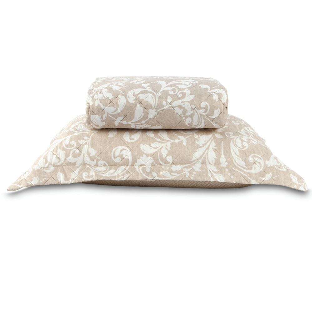 Kit Colcha Solteiro Estampada Versalhes/Napoli Havan Casa 2 Peças - Ornamental Bege