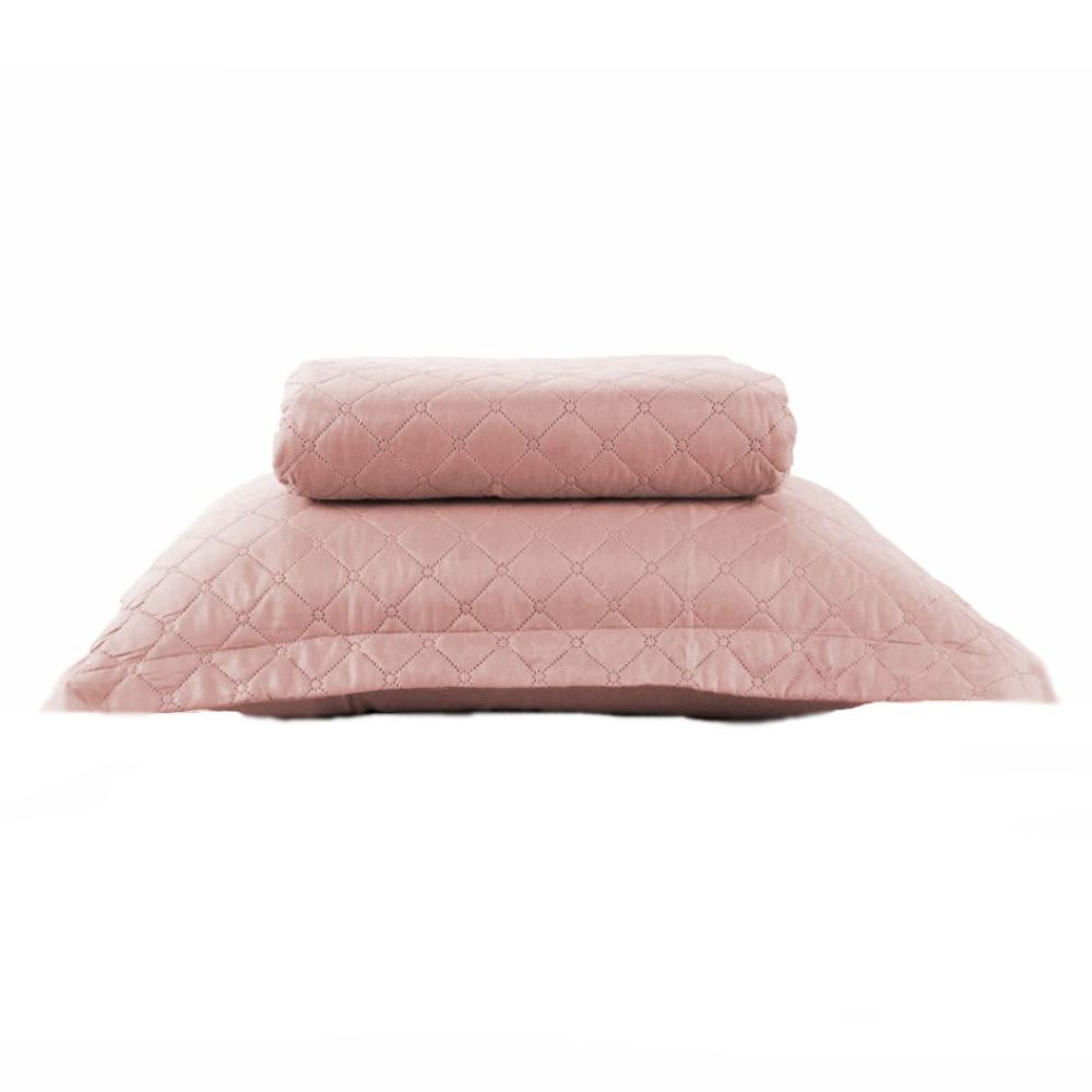 Kit Colcha Solteiro Versalhes/Napoli Lisa Havan Casa 2 pçs - Rose