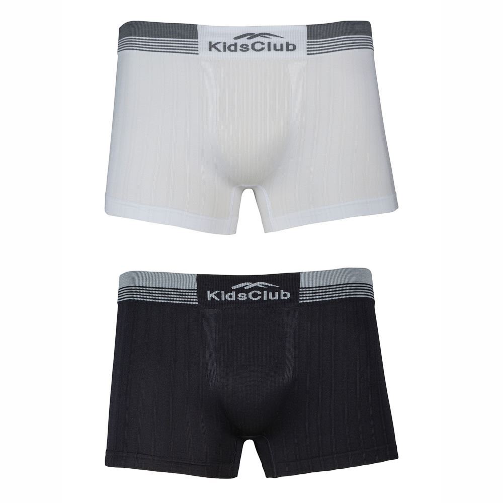 Kit 2 Cuecas Boxer Infantil s/Costura DelRio BX2103D Bco/Pto