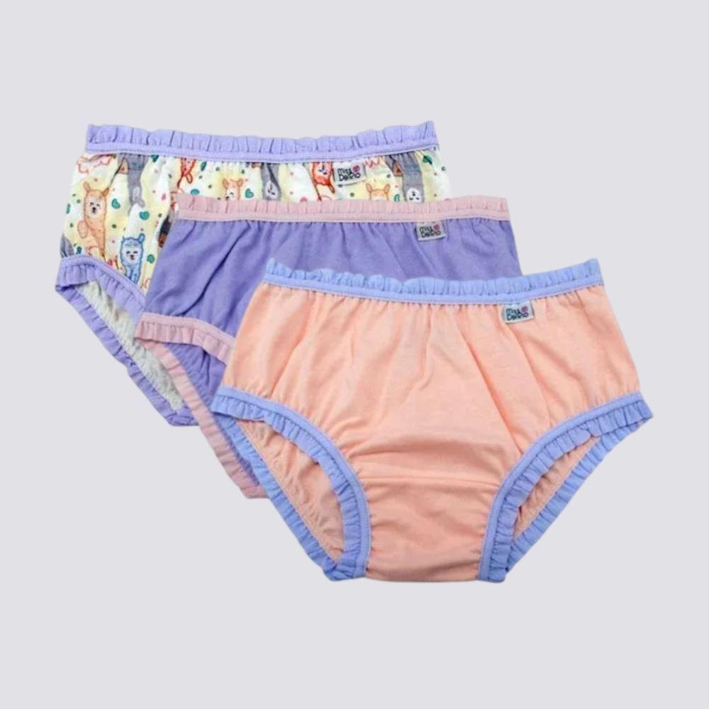 Kit com 3 Calcinhas Bebê Babadinhos Miss DelRio K6