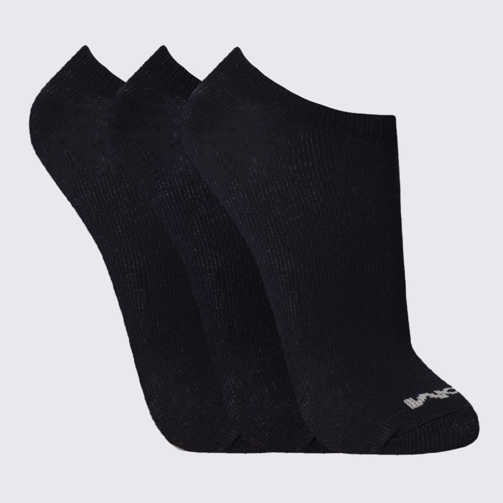 Kit Meia Feminina com 3 Pares Sapatilha Mash - Preto 34/38