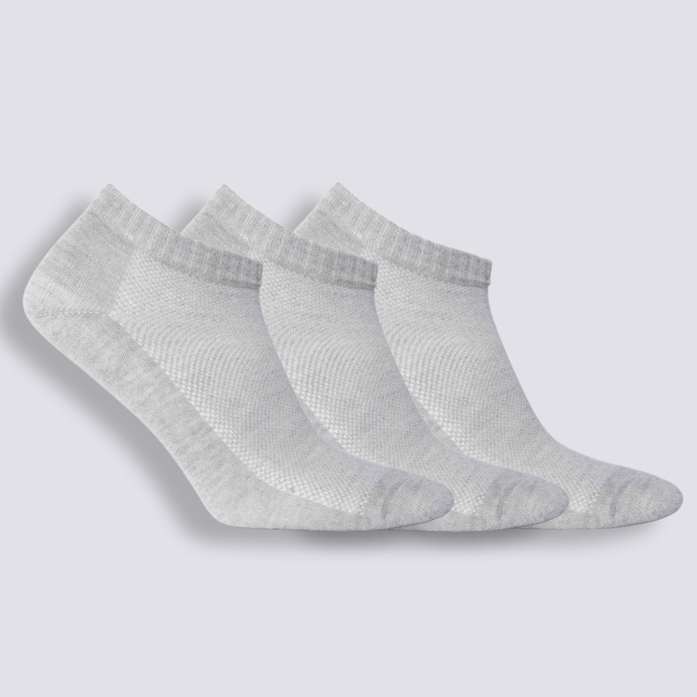 Kit Meia Masculina com 3 Pares Cano Curto Risk - Cinza 39/43