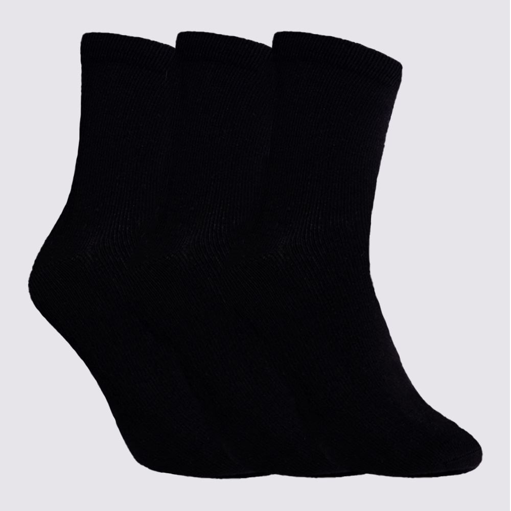 Kit Meia Masculina com 3 Pares Cano Longo Risk Pto/Pto/Pto