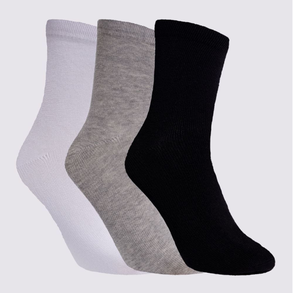 Kit Meia Masculina com 3 Pares Cano Longo Risk Bco/Msc/Pto