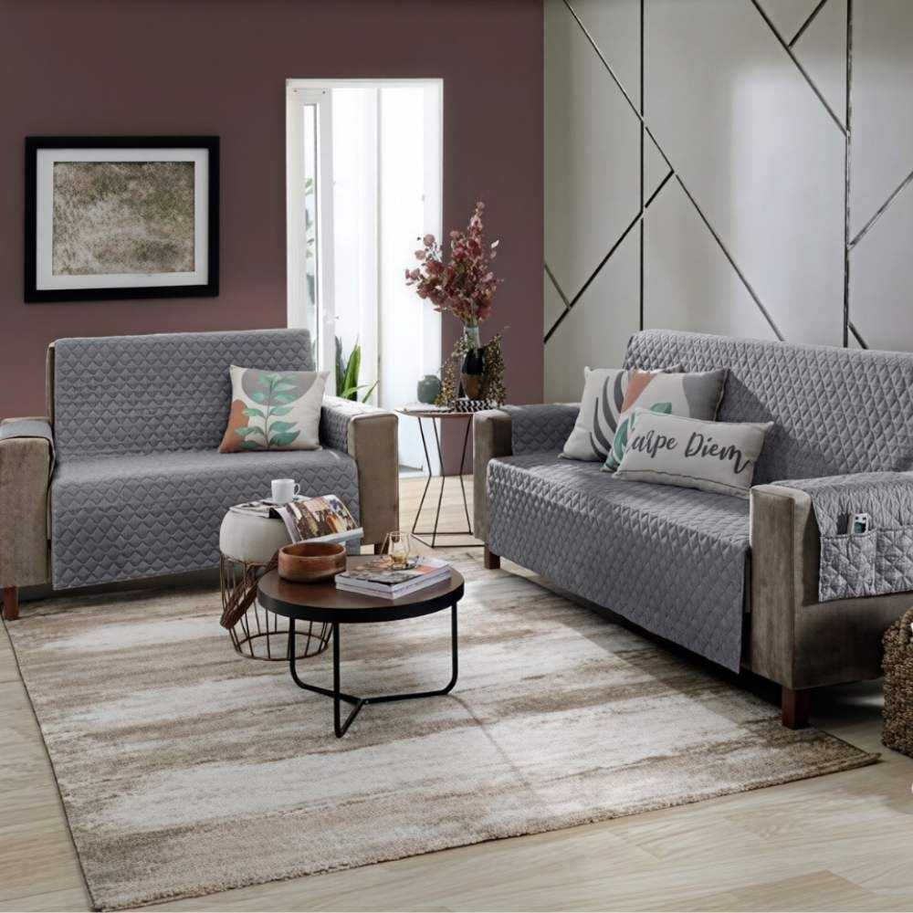 Kit Protetor de Sofa 2 e 3 Lugares Havan Casa - Cinza 