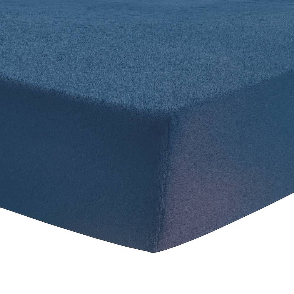 Lençol Avulso Casal com Elástico Plush Havan Casa - Azul Jeans 