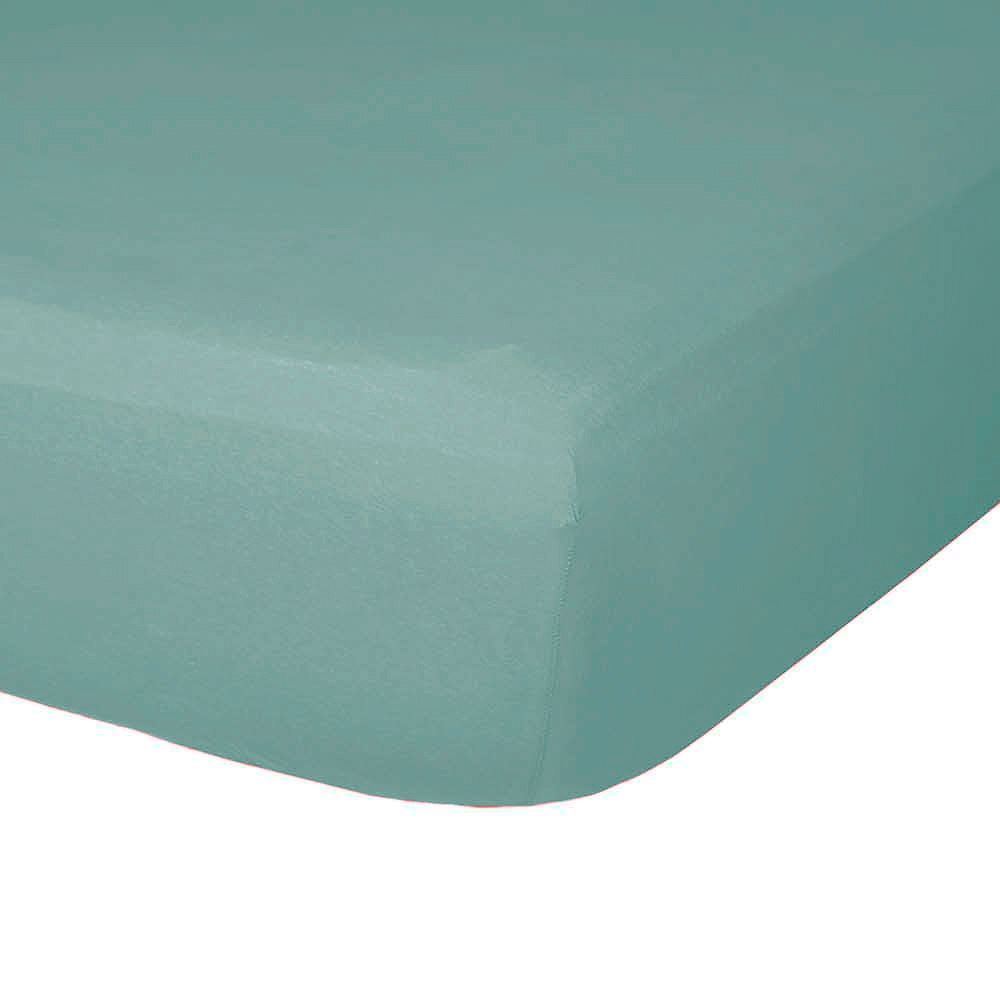 Lençol Avulso Queen Com Elástico Malha Slim Solecasa 1 Peça - Verde Retro