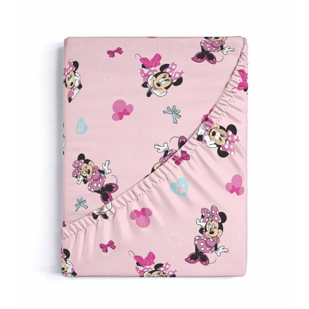Lençol Infantil Solteiro com Elástico Disney by Hedrons - Minnie Fresh Rotativo