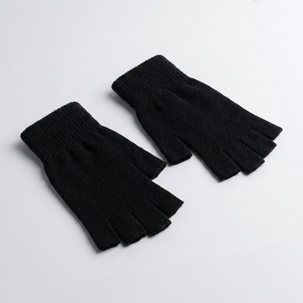 Luva Sem Dedo Feminina Em Tricot Boby Blues Preto