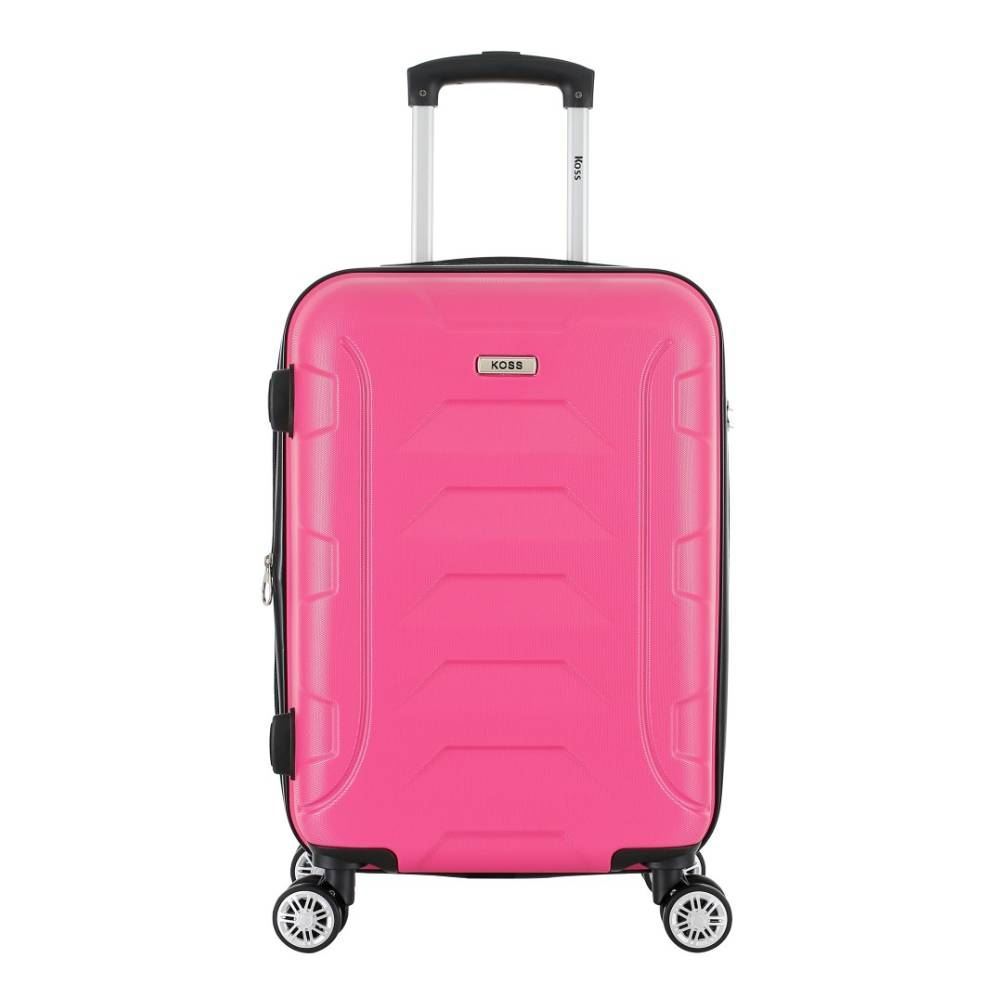 Mala de Bordo Abs 360° Flórida 10Kg Koss - Rosa