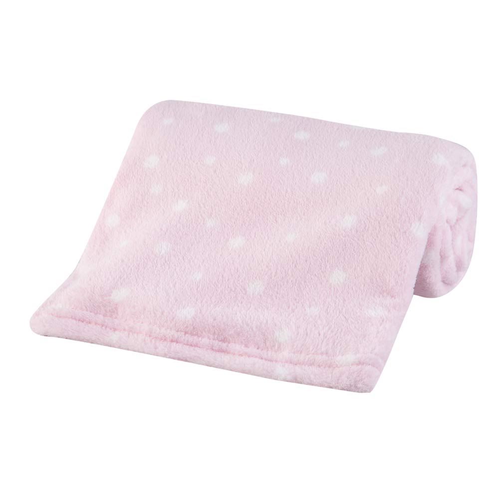 Manta de Bebê Microfibra 90X110 cm Havan Baby 1 Peça - Poa Rose