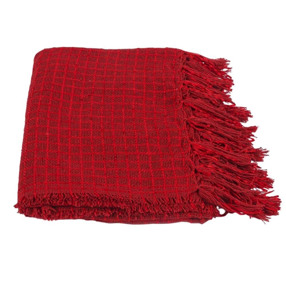Manta Decorativa Para Sofá 1,20X1,50 M Naturalle Havan Casa - Vermelho