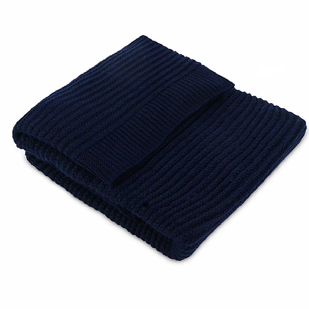 Manta Peseira em Tricô Elegance 1,00X2,00 Havan Casa - Azul Marinho