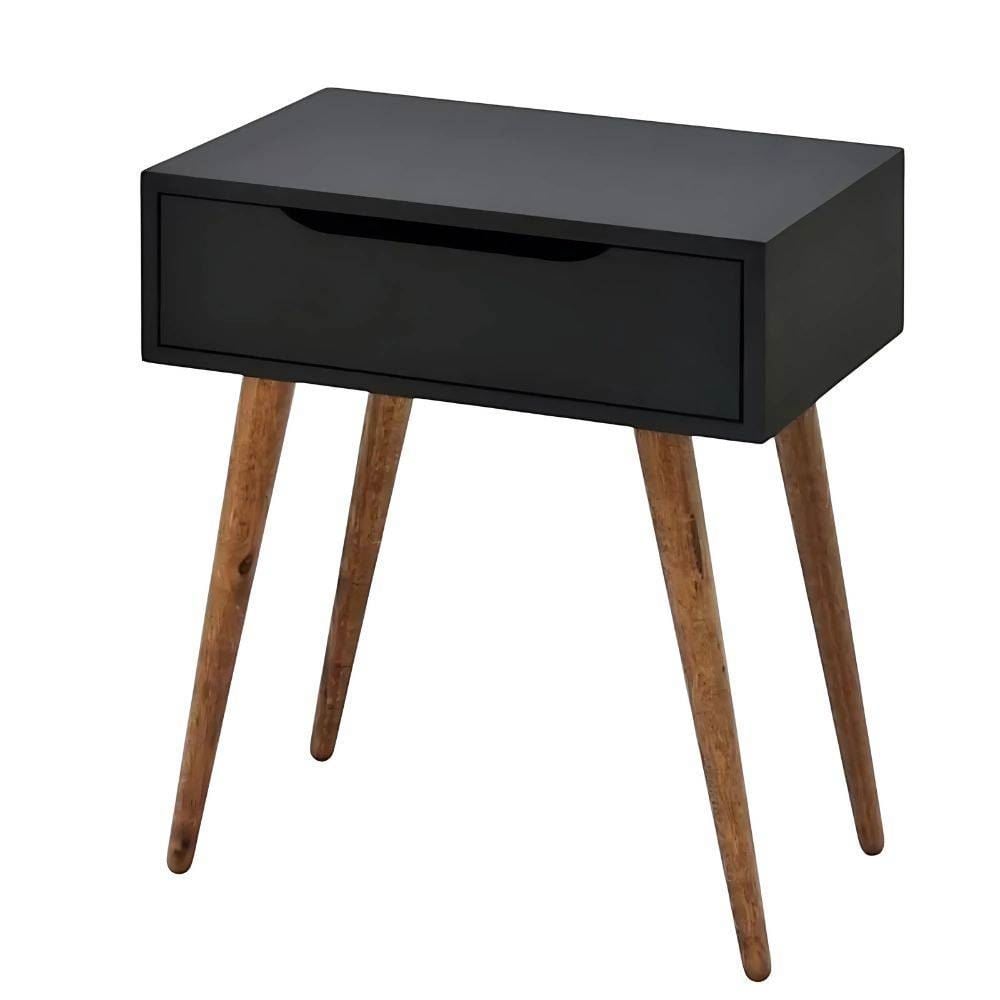 Mesa de Cabeceira Baixa 60Cm Havan Casa - Preto