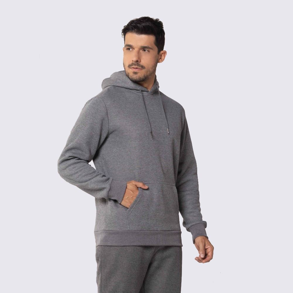 Moletom Masculino Canguru Marc Alain Mescla Escuro