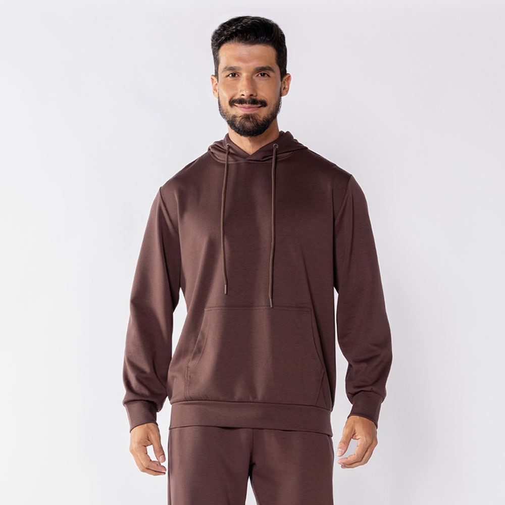 Moletom Masculino Com Capuz Thing Marrom