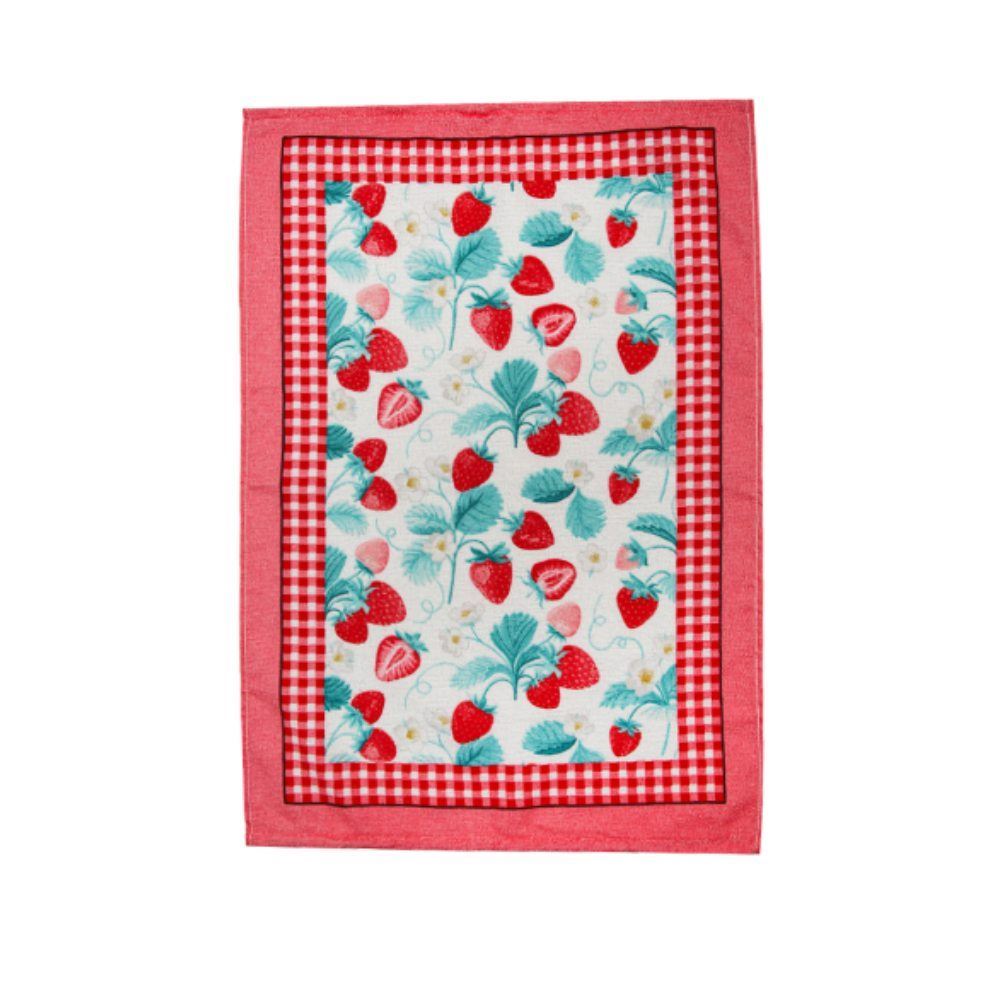 Pano de Copa 100% Algodão Felpudo Döhler 1 Pç - Sortido Morangos