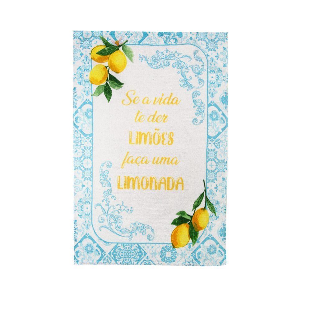 Pano de Copa 100% Algodão Felpudo Döhler 1 Pç - Sortido Limões