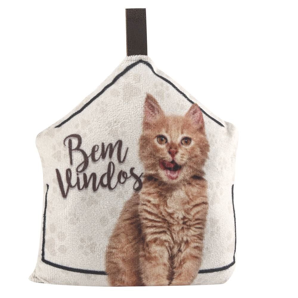Peso de Porta Decorativo Havan Casa - Bem Vindo Gato