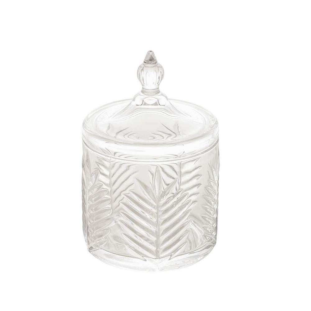 Porta Algodão e Sabonete Lyor de Cristal 10X15,5Cm - Palmera