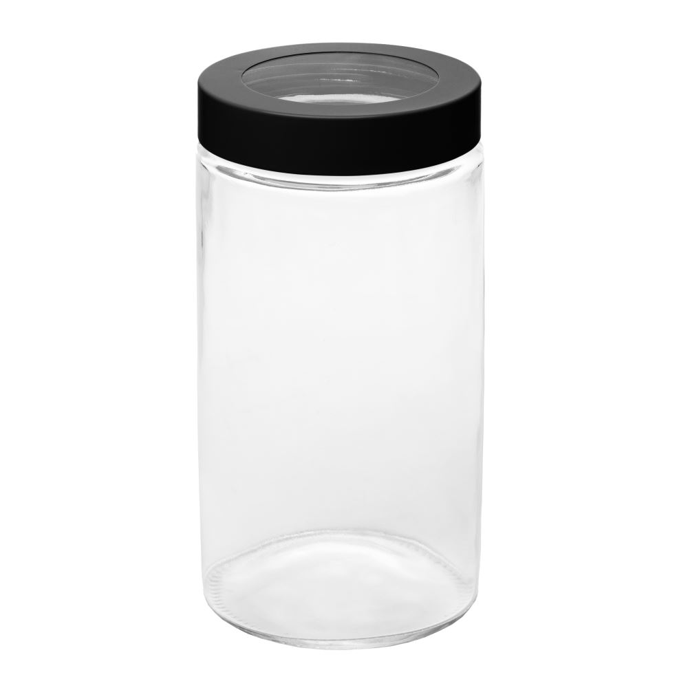 Pote com Tampa Visor Lyor 1,8 Litros - PRETO