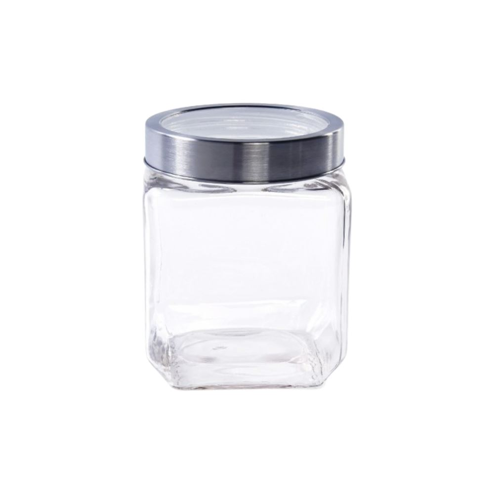 Pote De Vidro Com Tampa Gastro Lyor 1,2L - Prata