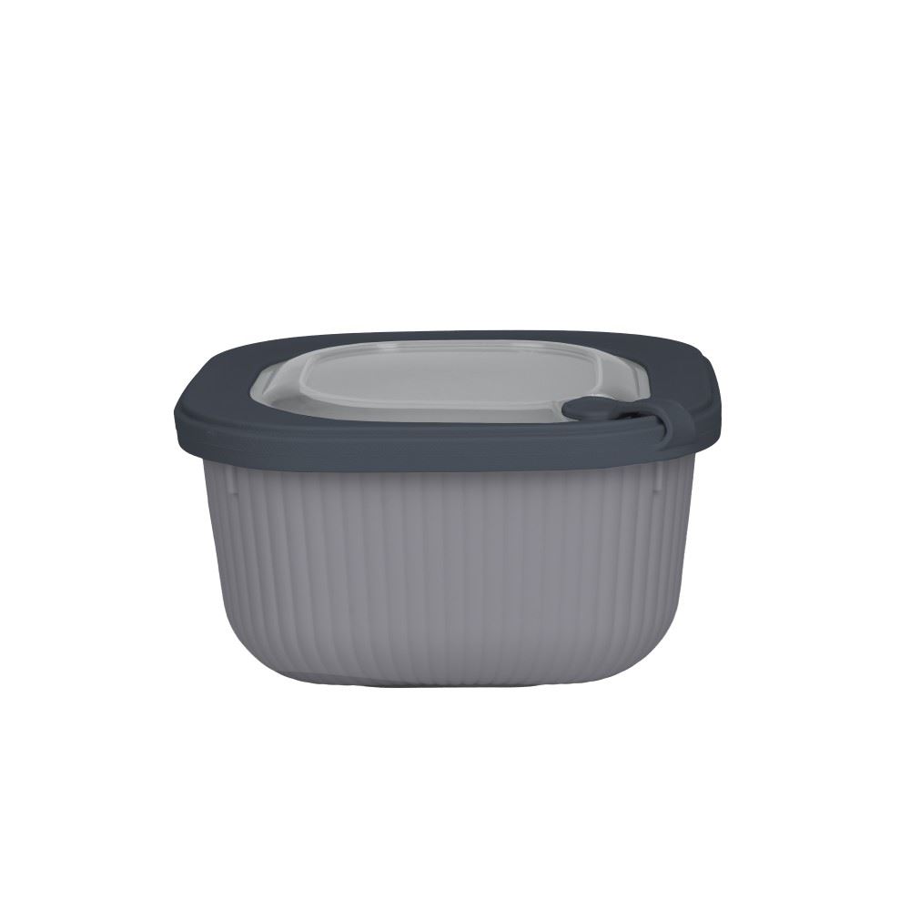 Pote Quadrado Camerata Havan Casa 1,1 Litro - Cinza